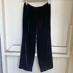 Vintage Emporio Armani Purple Velvet Flared Pants
